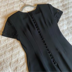 Vintage Beaded Formal Black Dress